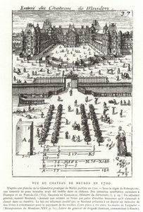 Veduta del Castello di Meudon nel 1700 da French School