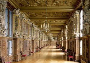 Vista della Galerie François I, 1528-40 da French School