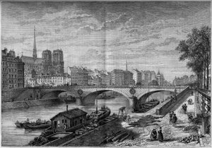 Veduta del Ponte Louis Philippe (1861-1862), Parigi da French School
