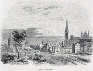 Veduta della città di Saint Denis, inizio XIX secolo da French School
