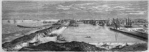 Veduta della città di Saint Nazaire (Loire Atlantique, 44) da French School