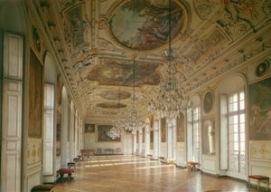 Veduta della galleria nota come La Belle Inutile, progettata da Robert de Cotte (1656-1735) c.1700