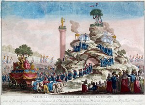 Veduta della montagna elevata al campo della Riunione. 20 pratile anno II (8/06/1794) in occasione della Festa dell