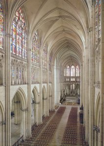 Veduta della navata e del coro, costruita tra il 1314-15° secolo da French School