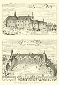 Vedute del castello di Plessis-les-Tours da French School