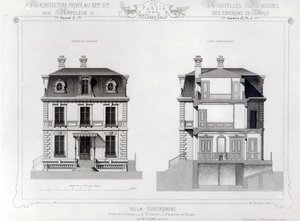 Villa Suburbaine, Premier Chasse a St. Cloud, da Architecture Privee au C19th da French School