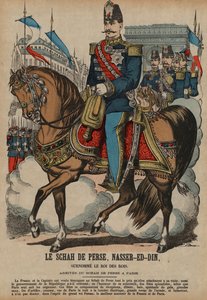 Visita di Naser al-Din, Scià di Persia, a Parigi da French School
