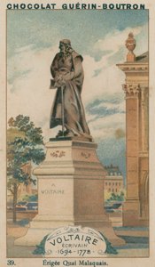 Voltaire, Scrittore, 1694-1778, eretta Quai Malaquais