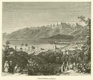Veduta di Beirut, in Siria (incisione) da French School