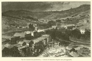 Vista di Central City, Colorado (incisione) da French School