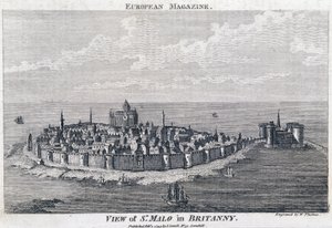 Veduta di St Malo - Incisione di Thomas da French School