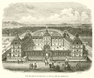 Vista del castello di Richelieu in Poitou, costruito da Lemercier da French School