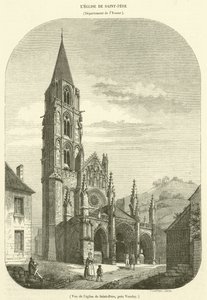 Vista della chiesa di Saint-Pere, vicino a Vezelay da French School