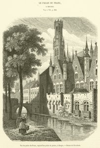 Vista del palazzo del Franc, oggi palazzo di giustizia, a Bruges