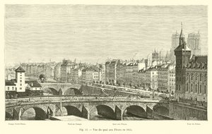 Vista del quai aux Fleurs nel 1855