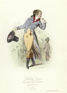 Costume da passeggio, epoca della Rivoluzione Francese da French School