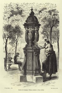 Fontana Wallace installata a Parigi nel 1872 da French School