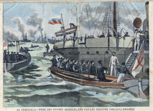 Guerra in Venezuela: cattura di navi venezuelane da parte dello squadrone anglo-tedesco, in "Le Petit Parisien" da French School