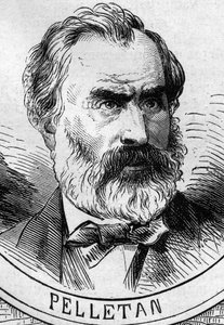 Guerra del 1870 - Governo della Difesa Nazionale: ritratto di Eugène Pelletan (1813-1884), membro del governo provvisorio del 1870. Incisione in 