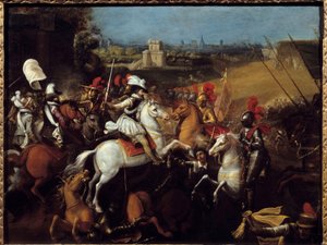 Guerra di religione: Re Enrico IV (1533-1610) alla battaglia di Arques il 21 settembre
