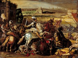 Guerra di religione: Enrico IV alla Battaglia di Arques da French School
