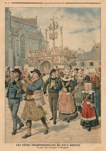 Giorno di nozze a Plougastel, Bretagna, illustrazione da Le Petit Journal, supplemento illustrato, 27 gennaio 1907