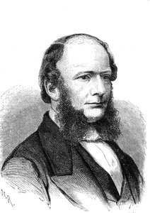 Werner Von Siemens, inventore e industriale tedesco (telegrafo elettrico). Incisione 1868