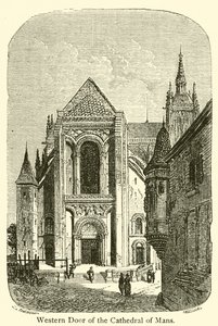 Porta occidentale della Cattedrale di Mans da French School