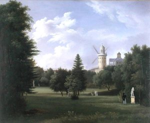 Mulino a vento alla Folie-Beaujon a Parigi, c.1830 da French School