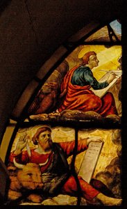 Finestra nel Charnier raffigurante gli Evangelisti con il Miracolo dell