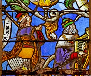 Vetrata raffigurante Davide e Salomone sull