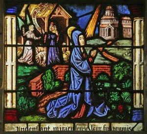 Finestra raffigurante le Annunciazioni ad Anna e Gioacchino