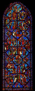 Vetrata raffigurante la vita di San Tommaso da French School