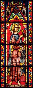 Vetrata raffigurante il profeta Abdia, c.1270-75 da French School