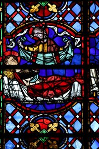 Carità di San Martino: divide il suo mantello e questo viene restituito da Cristo da French School