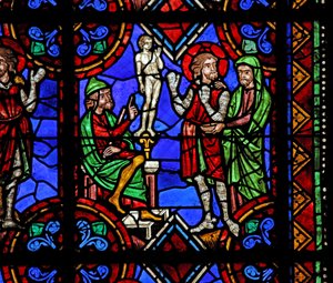 Storia di San Giuliano di Brioude - San Ferreolo, un amico di Giuliano, che morì durante le persecuzioni di Diocleziano, costretto a adorare gli idoli da French School