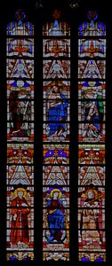 Finestra w0 raffigurante Cristo e cinque santi tra cui Sant