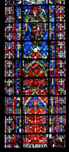 Finestra w100 raffigurante la cattedrale di Reims