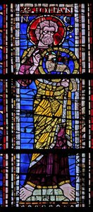 Vetrata w101 raffigurante San Giovanni Battista da French School