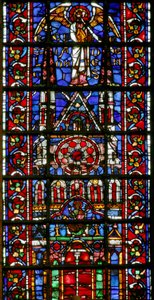 Finestra w101 raffigurante la cattedrale di Laon