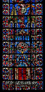 Finestra w102 raffigurante la cattedrale di Soissons