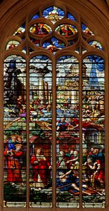 Finestra raffigurante Cristo guarisce il paralitico da French School