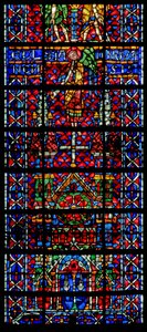 Finestra w106 raffigurante la cattedrale di Noyon