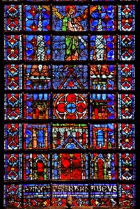 Finestra w107 raffigurante la cattedrale di Therouanne da French School
