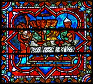 Scena della storia del Figliol Prodigo: la festa del ricongiungimento da French School