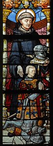 Finestra w1 che raffigura San Guglielmo e Guglielmo de Montmorency da French School