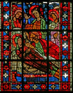 Finestra w201 raffigurante la Morte della Vergine Maria