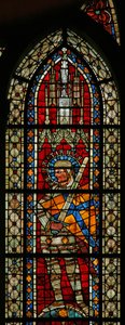 Finestra w203 raffigurante San Sebastiano da French School
