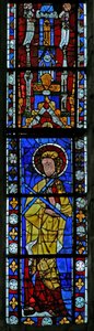 Finestra w204 raffigurante un Apostolo da French School