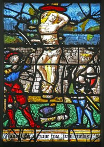 Finestra w20 raffigurante San Sebastiano da French School